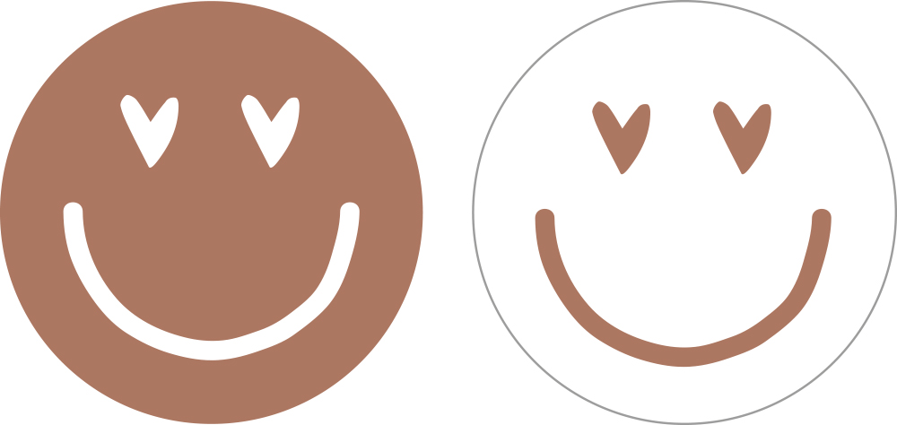 Kadosticker Smiley Mocca Mousse Assorti