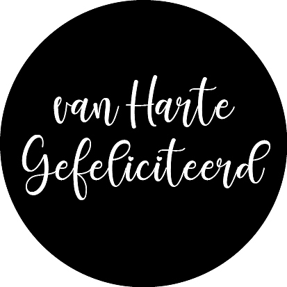 Kadosticker Van Harte Gefeliciteerd