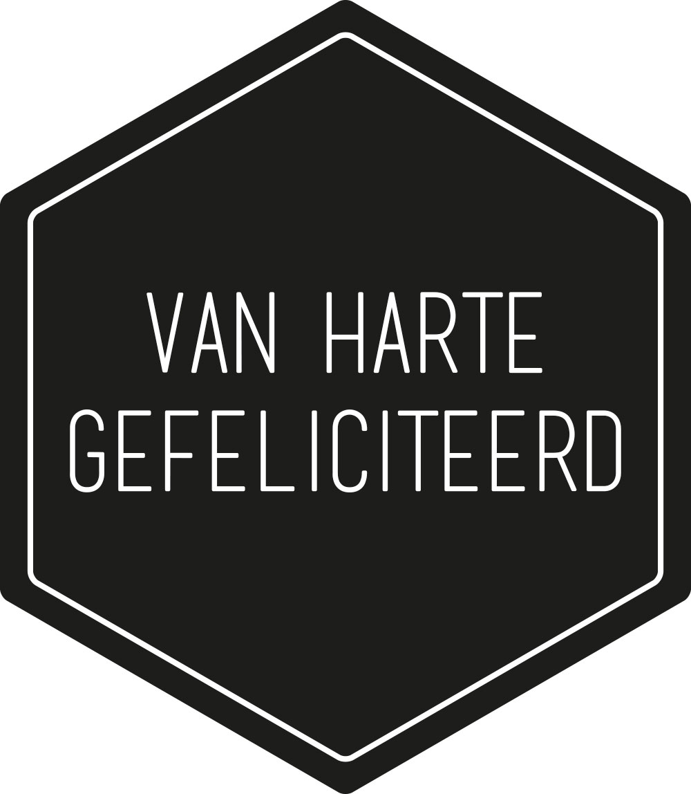Kadosticker Van Harte Gefelicteerd