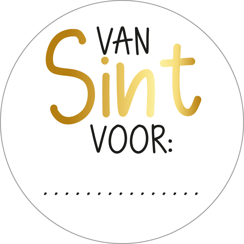 Kadosticker/Naamsticker Van Sint voor