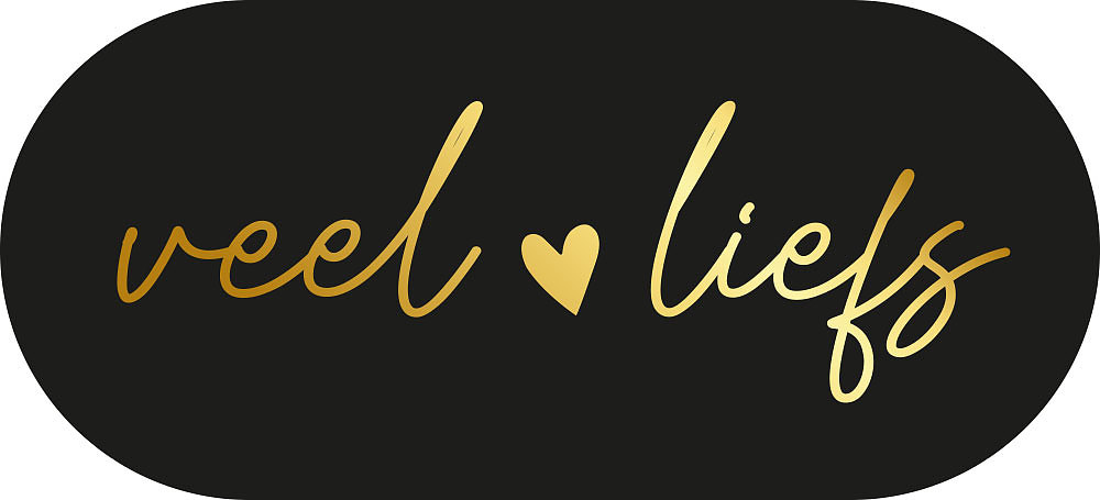 Kadosticker Veel Liefs Gold Black