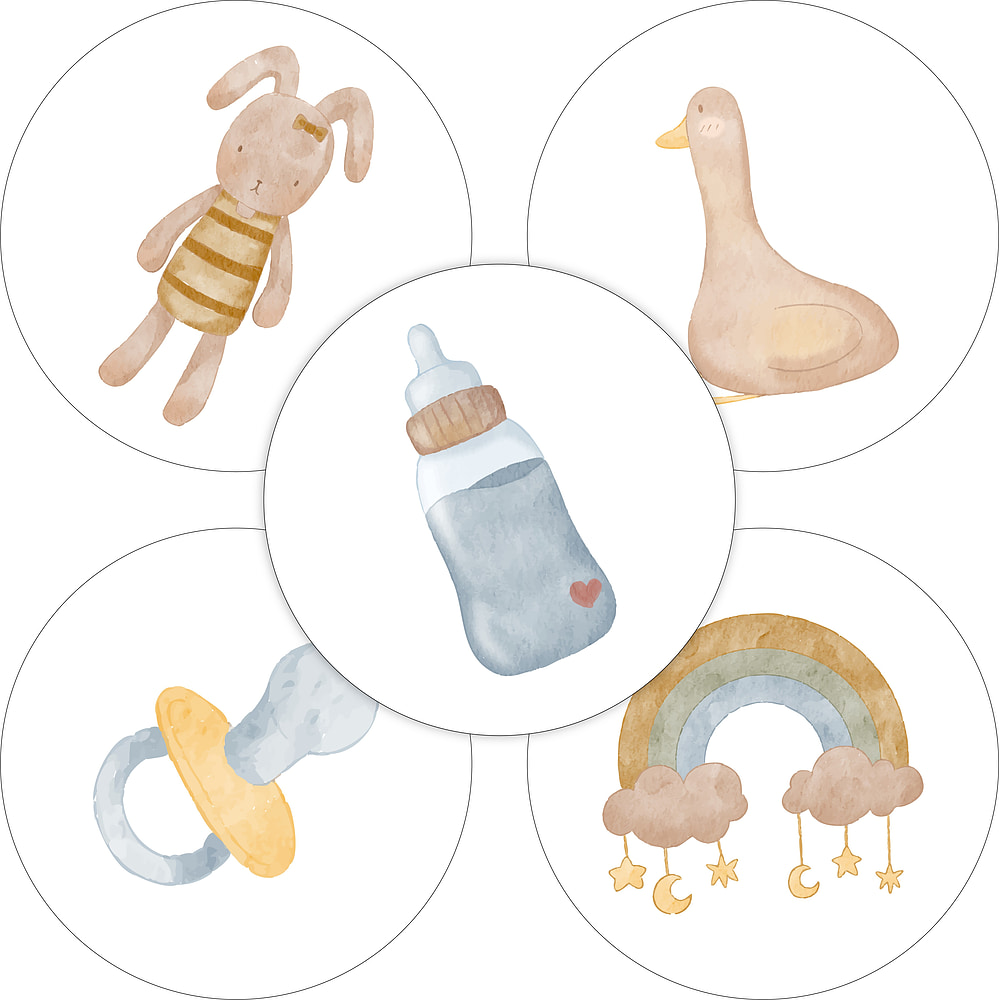 Kadosticker Vintage Baby Assorti