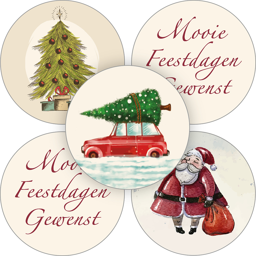 Kadosticker Vintage Kerst Assorti