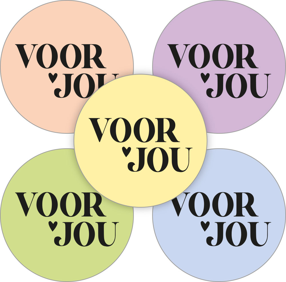 Kadosticker Voor jou Assorti van 5