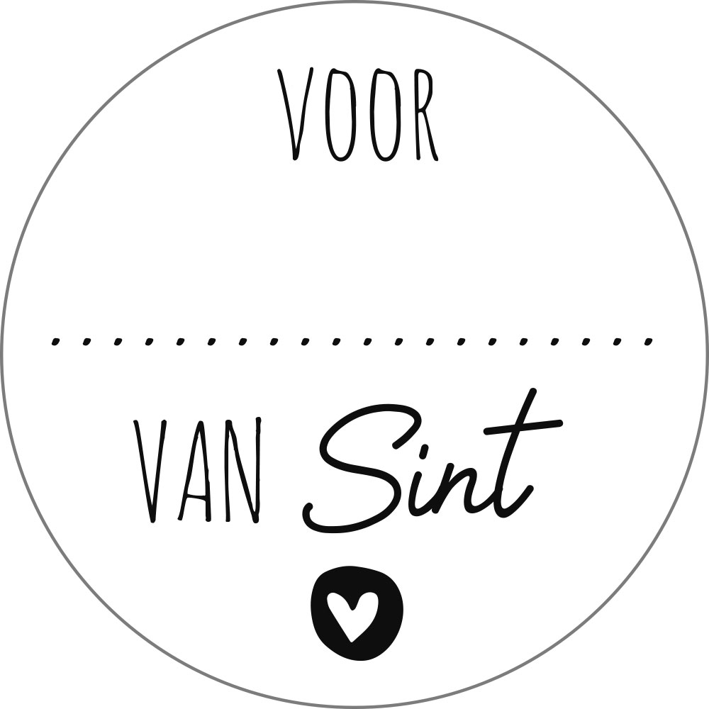 Kadosticker/Naamsticker Voor... Van Sint