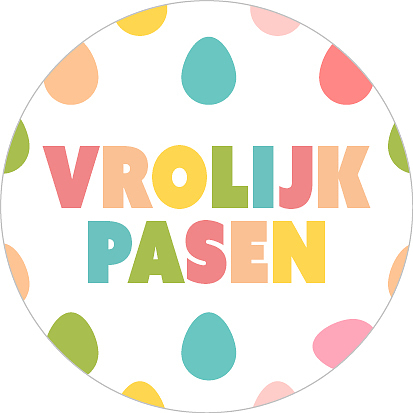 Kadosticker Vrolijk Pasen (40mm)