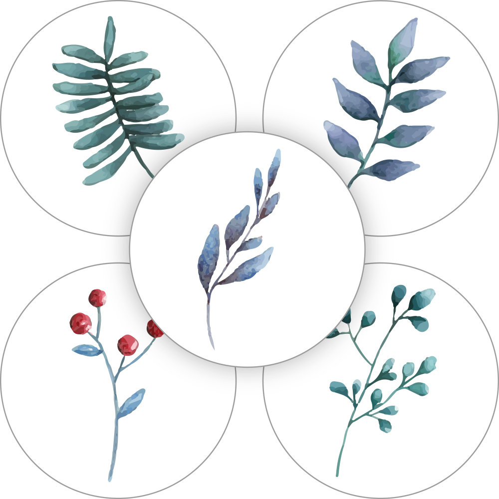 Kadosticker Winter Leaves Assorti