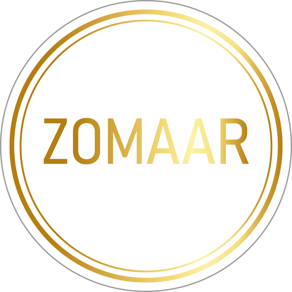Kadosticker Zomaar Wit/Goudfolie