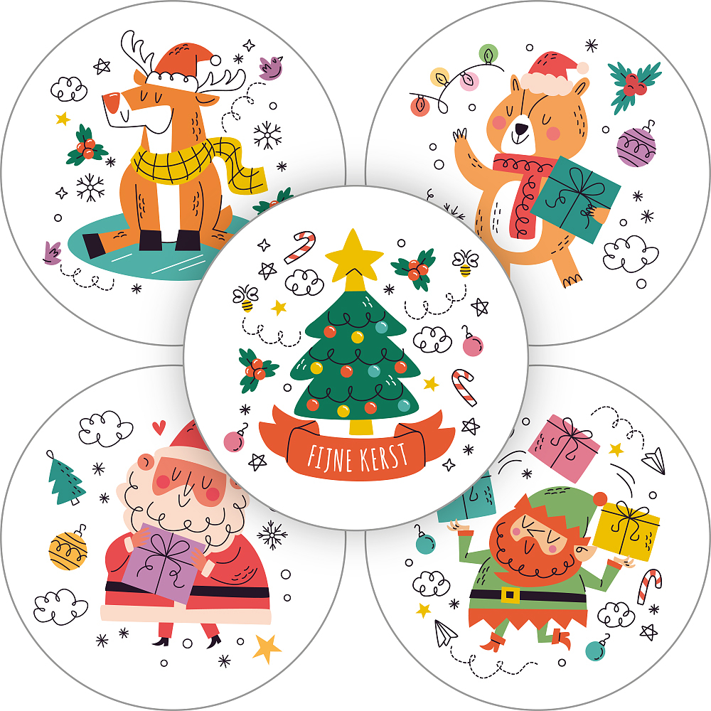 Kadostickers Kerst Kids Assorti