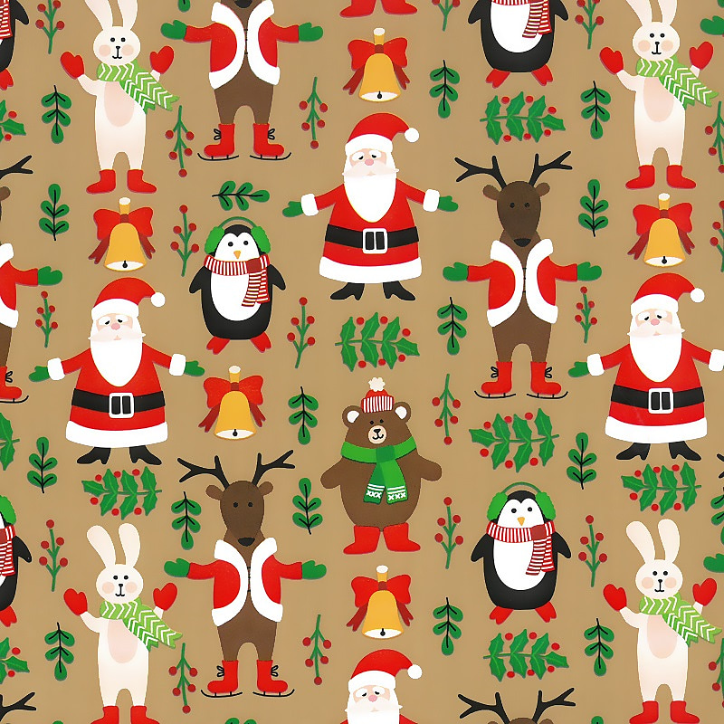 Kadozakken Santa & Friends 17x25cm