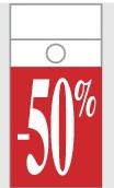 Kledinghangerkaartje -50%