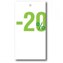 Kledingkaartje -20% Groen