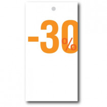 Kledingkaartje -30% Oranje