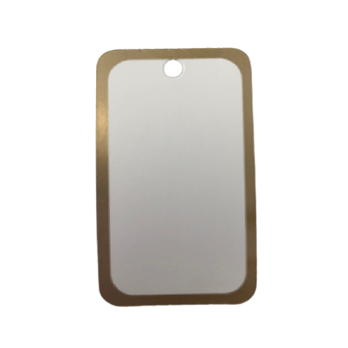Kledingkaartje Blanco Gouden Rand 25x40mm