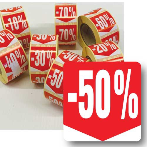 Kortingssticker -50%