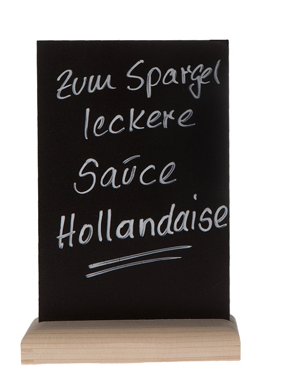 Krijtbord 10x14cm met houten standaard