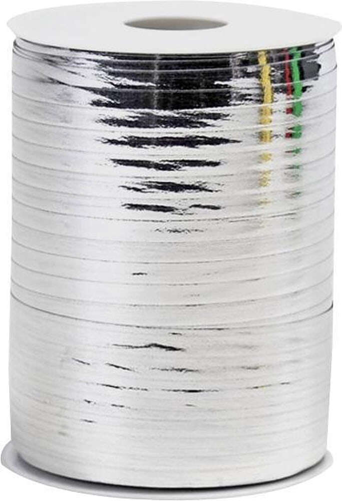 Krullint 5 mm. Metallic Zilver