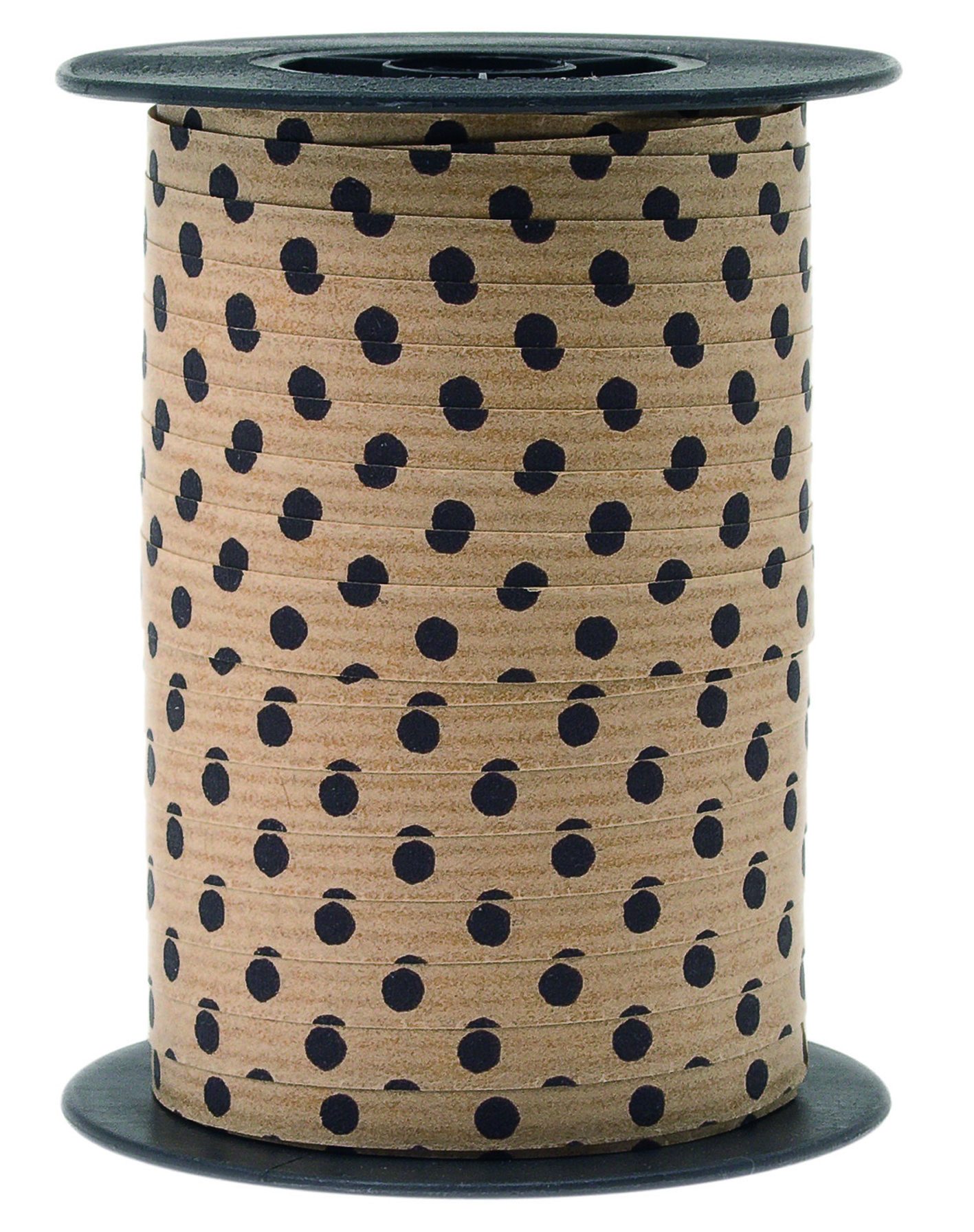 Krullint Polka Dots Kraft met Zwart