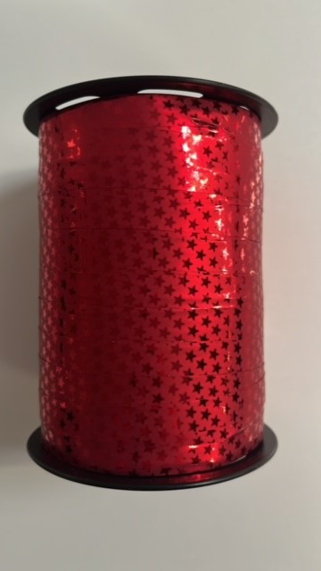 Krullint Metallic Stars Rood