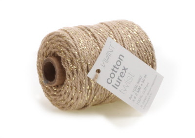 Cotton Lurex Touw Naturel/Goud