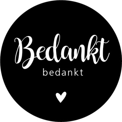 Kadosticker Bedankt Zwart