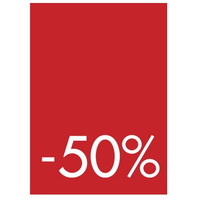 -50% Rood Procentbiljet A5