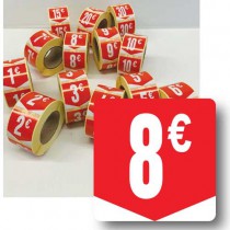 Prijssticker € 8