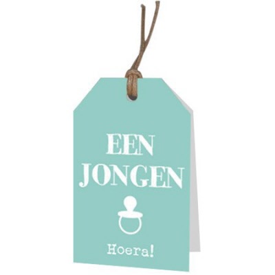 Kadokaartje Een Jongen Hoera!