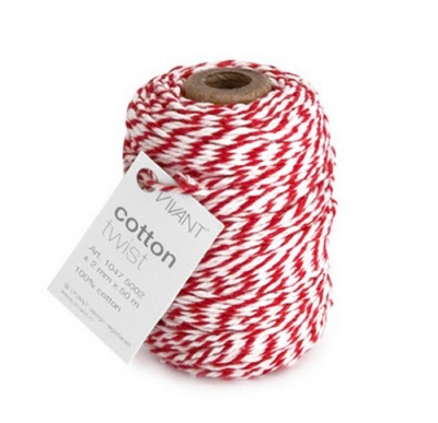 Bakkerstouw Cotton Twist Koord Rood 50mtr