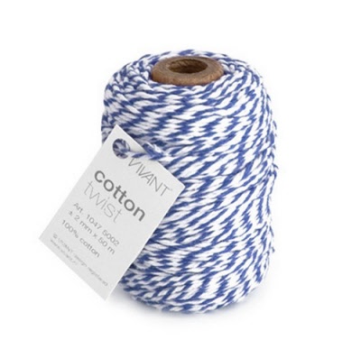 Bakkerstouw Cotton Twist Koord Blauw 50mtr