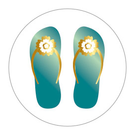 Kadosticker Slippers Goudfolie