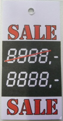 Hangkaart Sale 8888