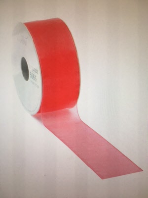 Organza Lint Koraalrood