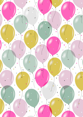 Kadopapier Confetti Balloons