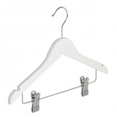 Kinderhanger met Knijpers Wit 34 cm (doos)