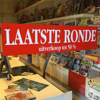 Raamposter Laatste Ronde Uitverkoop tot 50%