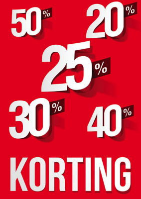 Raambiljet 20%-50% Korting