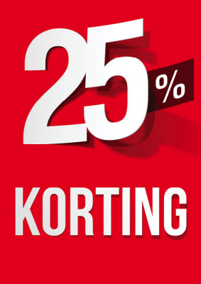 Raambiljet 25% Korting