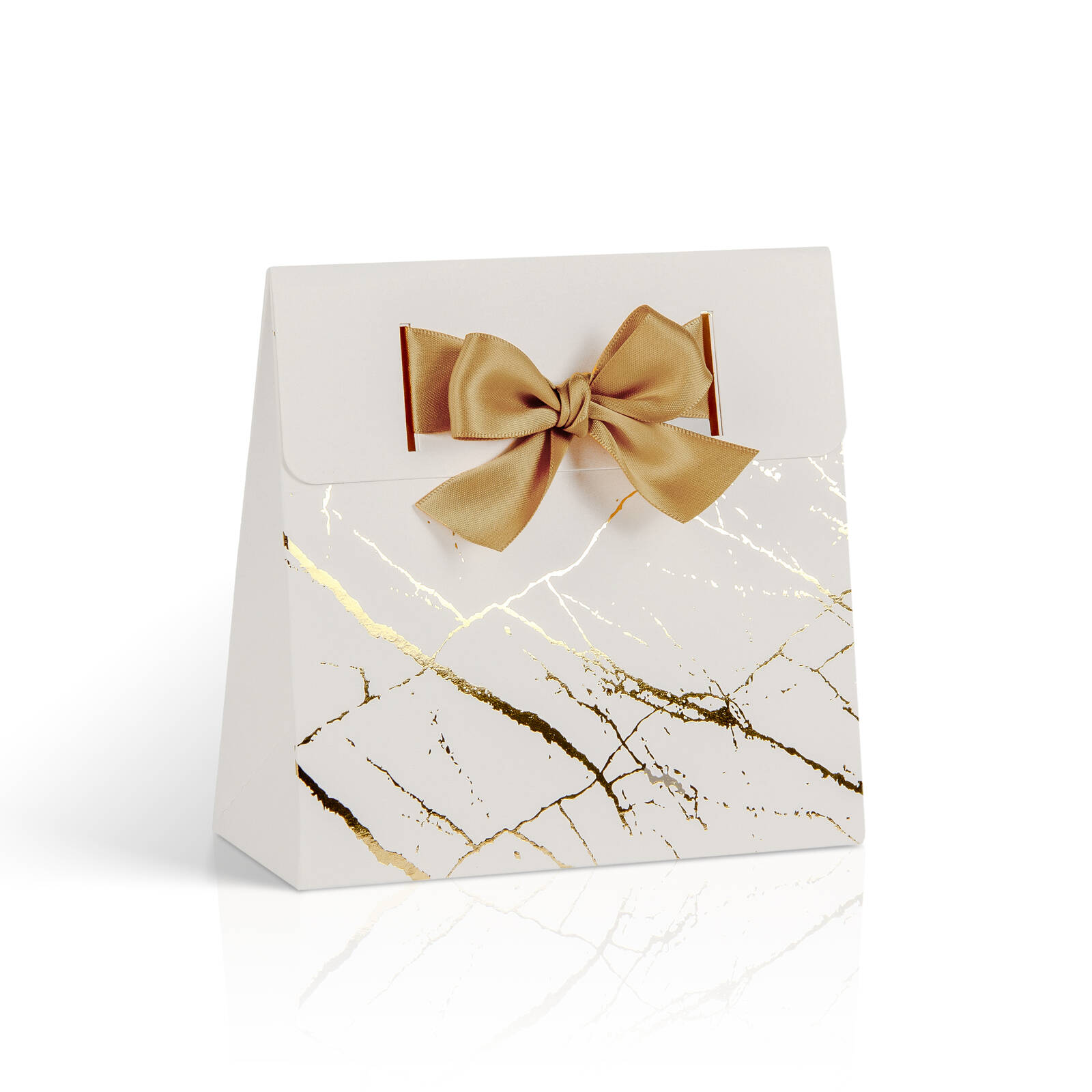 Luxe Kadobon met Giftbag en Lint Wit Marmer