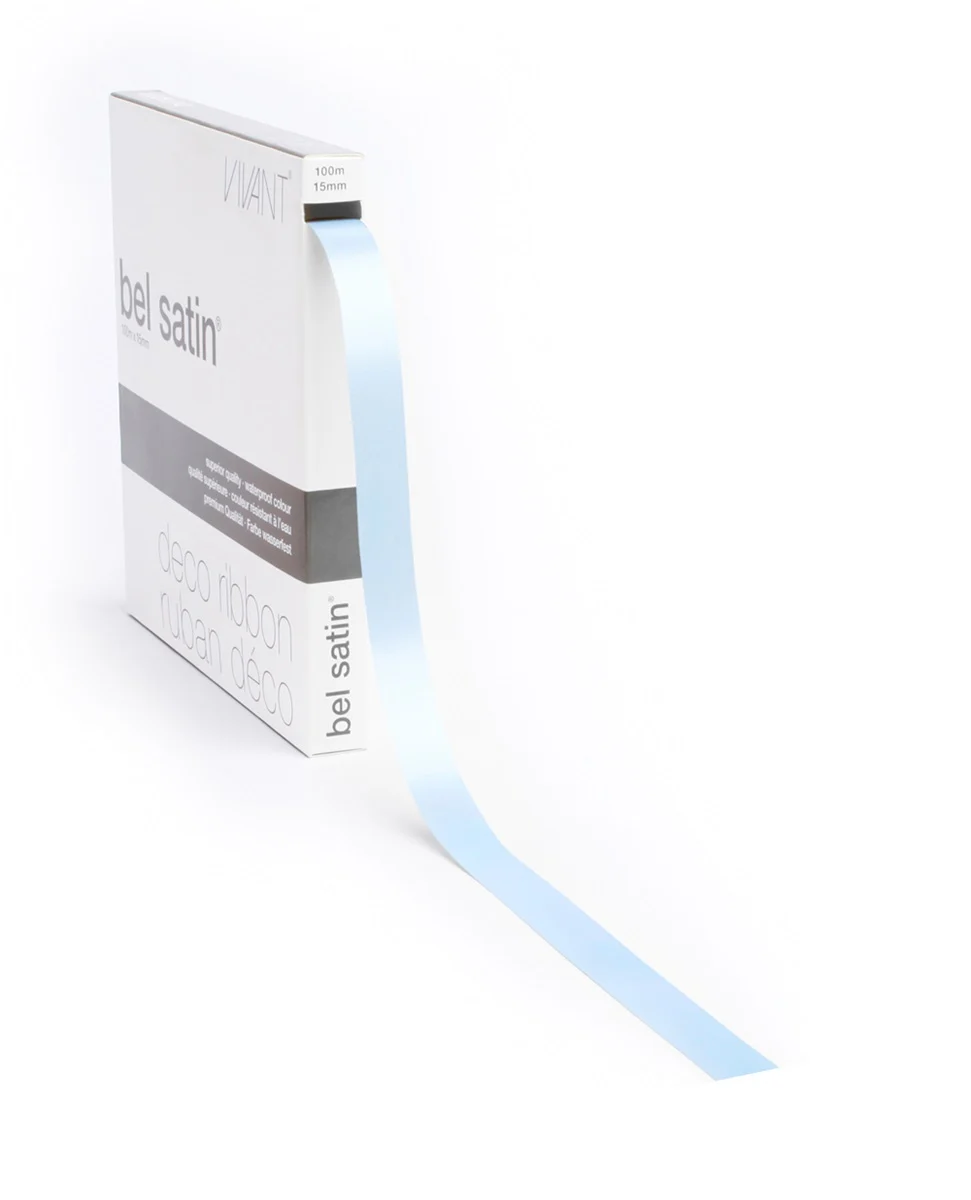 Luxe Satijnband 25 mm Babyblauw