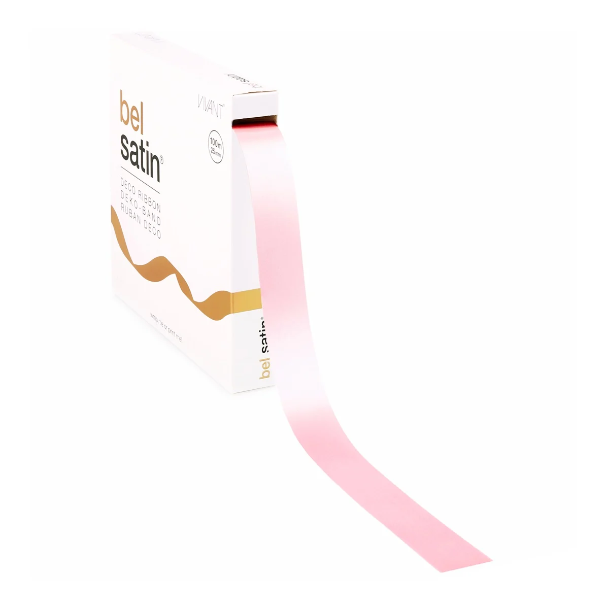 Luxe Satijnband 25 mm Babyroze