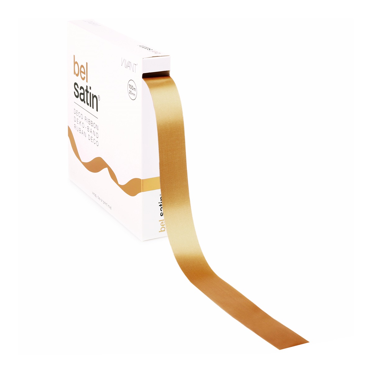 Luxe Satijnband 25 mm Goud