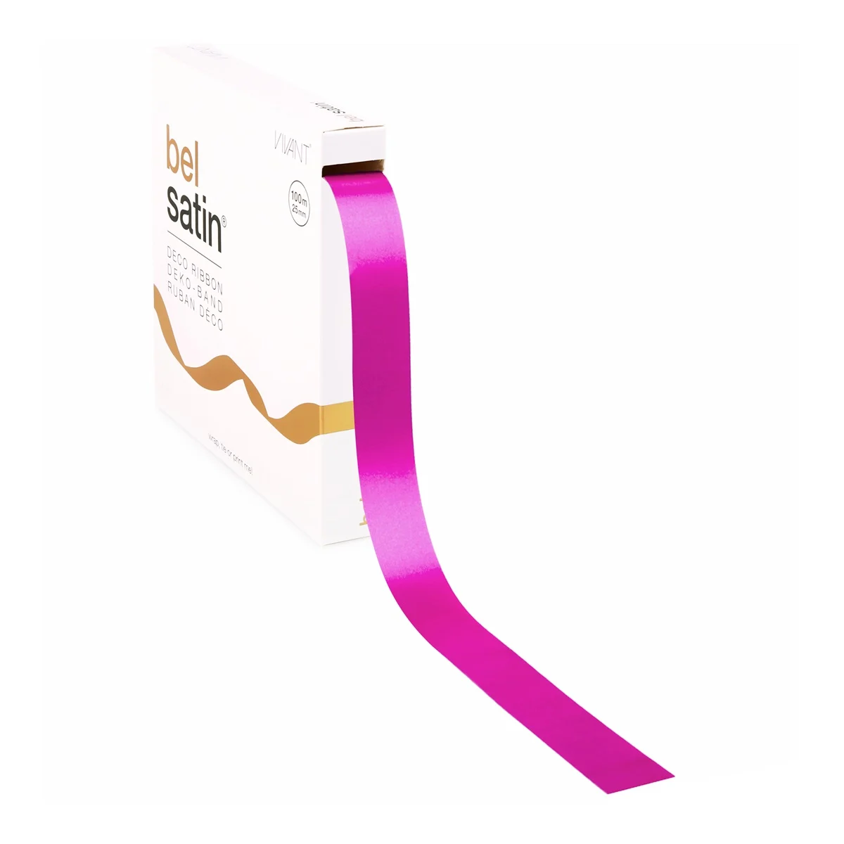 Luxe Satijnband 25 mm Magenta