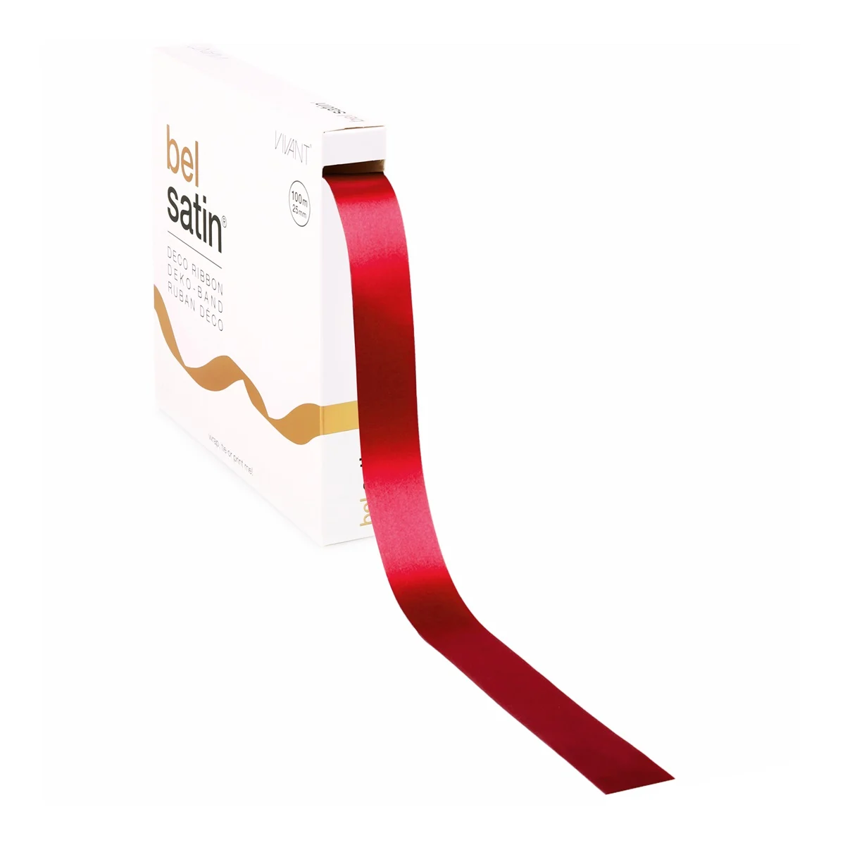 Luxe Satijnband 25 mm Rood