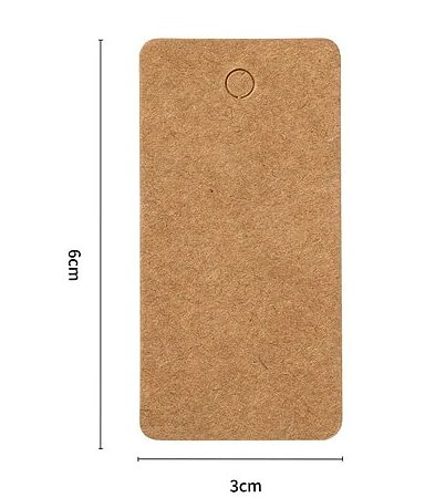 Manilla Labels met Ponsgat 3x6cm
