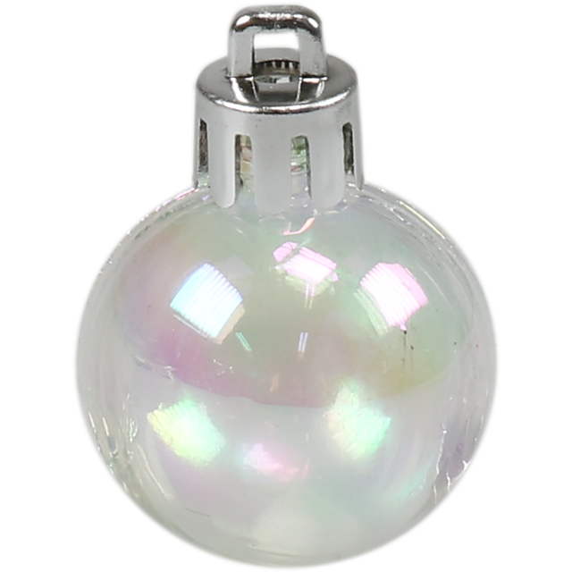 Mini Kerstbal Deco Irirserend