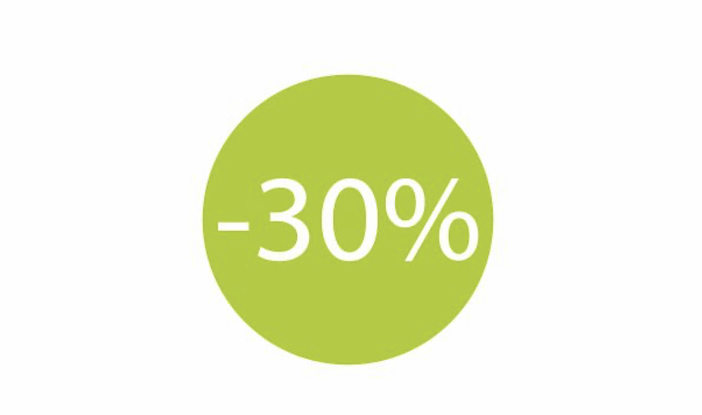 Mini Kortingssticker -30% Limegroen