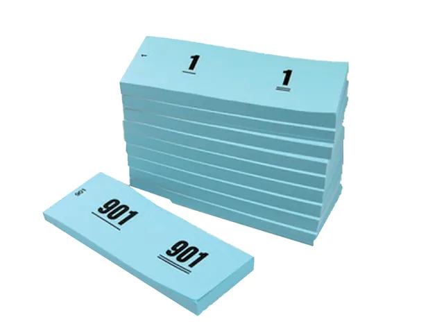 Nummerblok Garderobenummers Blauw