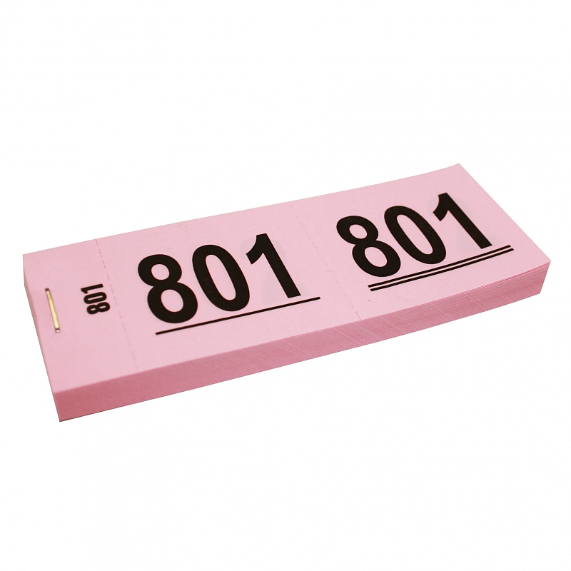 Nummerblok Garderobenummers Roze