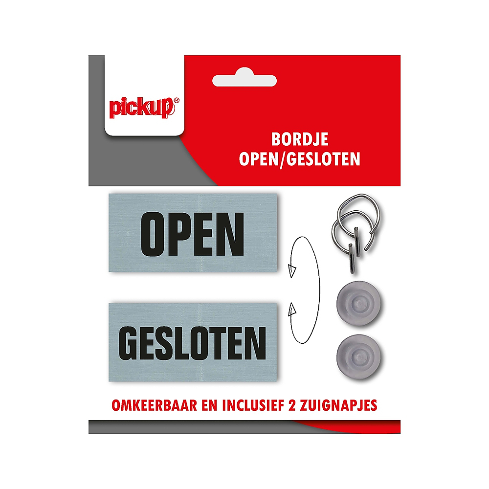 OPEN/GESLOTEN Bordje Alu